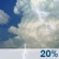 Monday: A 20 percent chance of showers and thunderstorms before 1pm. Partly sunny, with a high near 95. South wind 5 to 10 mph. Monday: A 20 percent chance of showers and thunderstorms before 1pm. Partly sunny, with a high near 95. South wind 5 to 10 mph.