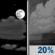 Saturday Night: A 20 percent chance of showers after 1am.  Partly cloudy, with a low around 67. East northeast wind 5 to 10 mph. 