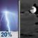 Tonight: A 20 percent chance of showers and thunderstorms before 10pm.  Mostly cloudy, with a low around 74. South wind 15 to 20 mph, with gusts as high as 35 mph. 