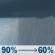 Today: Showers and possibly a thunderstorm, mainly before 4pm, then a chance of showers and thunderstorms after 4pm. High near 84. South southwest wind 5 to 10 mph becoming east northeast in the afternoon. Chance of precipitation is 90%. New rainfall amounts between a tenth and quarter of an inch, except higher amounts possible in thunderstorms. Today: Showers and possibly a thunderstorm, mainly before 4pm, then a chance of showers and thunderstorms after 4pm. High near 84. South southwest wind 5 to 10 mph becoming east northeast in the afternoon. Chance of precipitation is 90%. New rainfall amounts between a tenth and quarter of an inch, except higher amounts possible in thunderstorms.