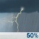 Wednesday: A chance of showers and thunderstorms. Mostly cloudy, with a high near 86. East northeast wind around 5 mph. Chance of precipitation is 50%. Wednesday: Chance Showers And Thunderstorms