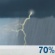This Afternoon: Showers and thunderstorms likely. Cloudy. High near 51, with temperatures falling to around 48 in the afternoon. West northwest wind 15 to 20 mph, with gusts as high as 30 mph. Chance of precipitation is 70%. New rainfall amounts less than a tenth of an inch possible. This Afternoon: Showers And Thunderstorms Likely