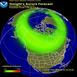 Auroral Viewline Forecast - Tonight